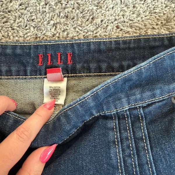 Y2K ELLE dark wash denim mini skirt - Image 5