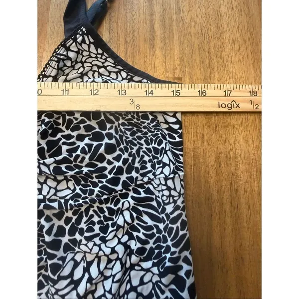 New Direction ND Intimates Night Gown White Black Floral Size Small - Image 4