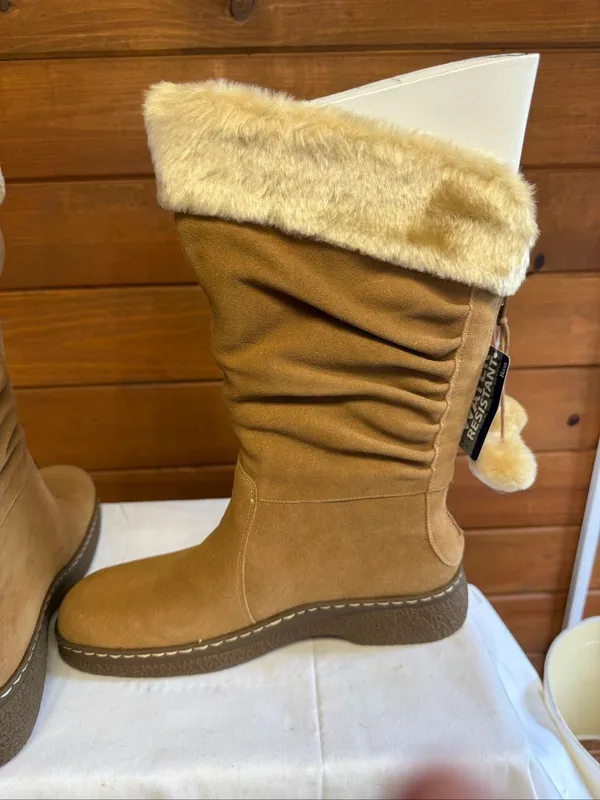 G.H. Bass & Co. mid-calf faux-fur lined suede boots Sz 11 NIB - Image 5