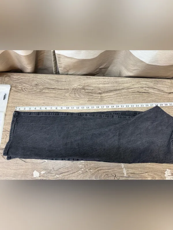 Madewell washed black The Perfect‎ Vintage Wide-Leg Jean size 26 - Image 5