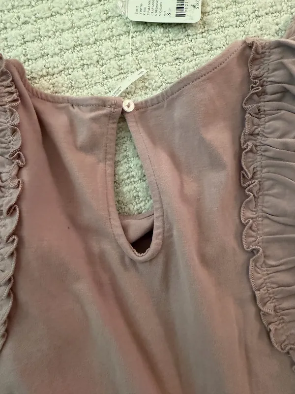 Free People Ruffled Rose Blouse  - Image 4