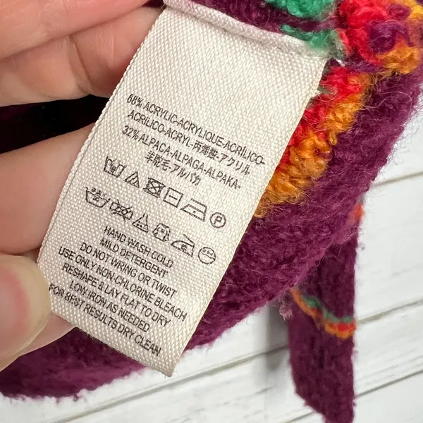 Free People Best Day Ever Striped Sweater Alpaca Blend Cozy Size Medium - Image 7
