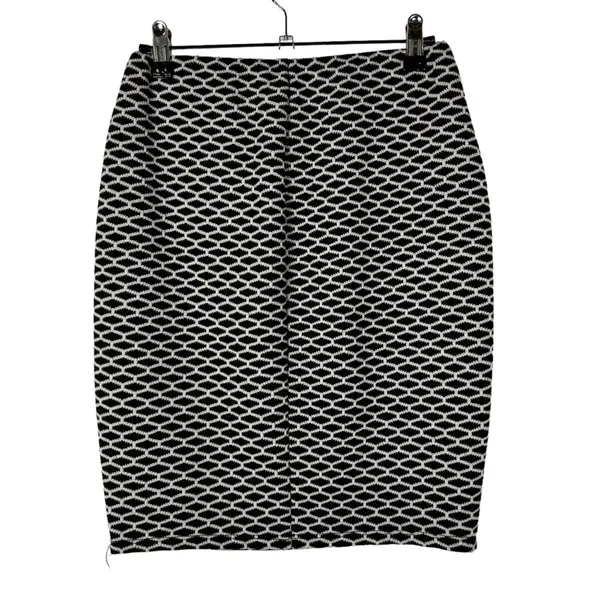 Joe B by Joe Benbasset‎ Black & White Printed Knit Pencil Skirt S - Image 2