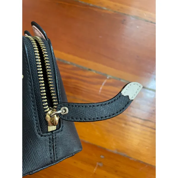 Kate Spade Jazz Things Up Cat Coin Purse WLRU3071 Black Leather Rare - Image 6