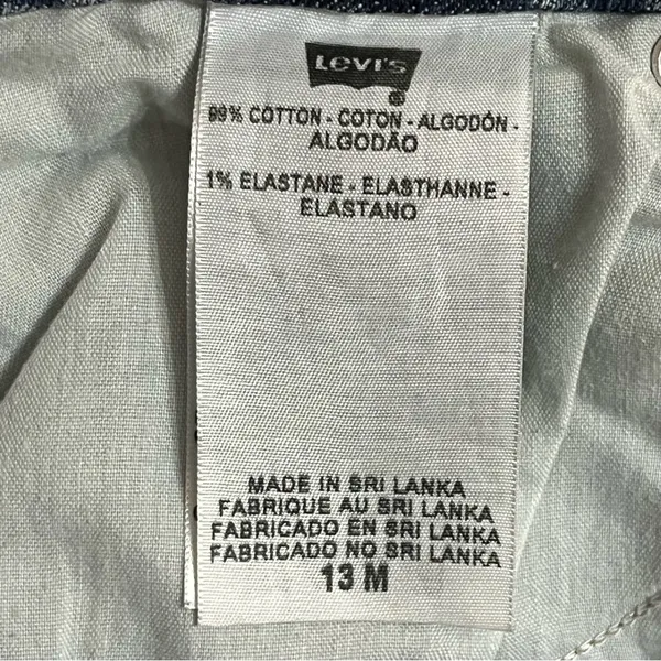 Levis 518 Juniors Size 13 Blue Super Low Stretch Bootcut Jeans Medium Wash‎ - Image 8