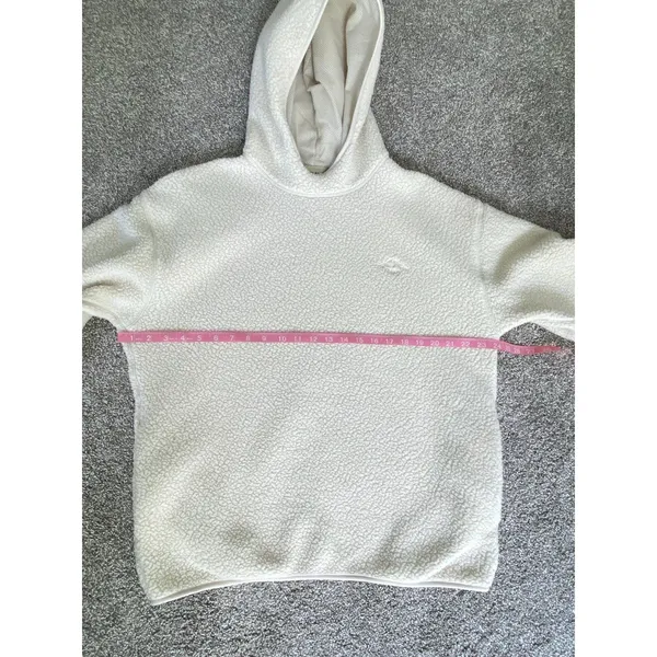 Aritzia TNA Sherpa Fleece Hoodie Cream Pullover Sweatshirt M - Image 5