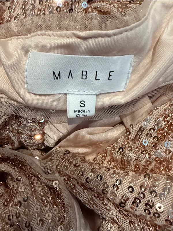 MABLE sequin crop top with tie back - Image 5