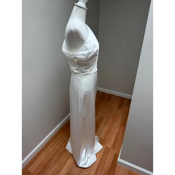 Show Me Your Mumu Jodie Dress Ivory White Luxe Satin Size Medium - Image 7