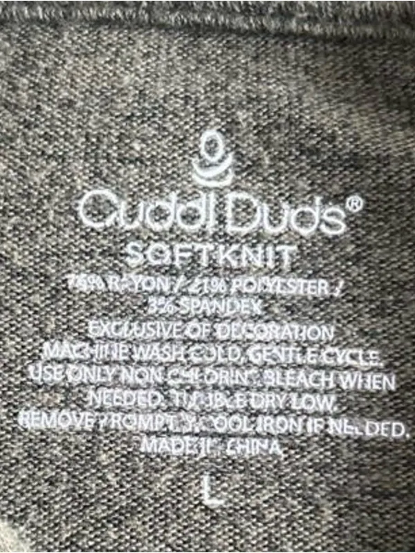 Cuddl Duds Olive Hooded Knit Top - Image 2