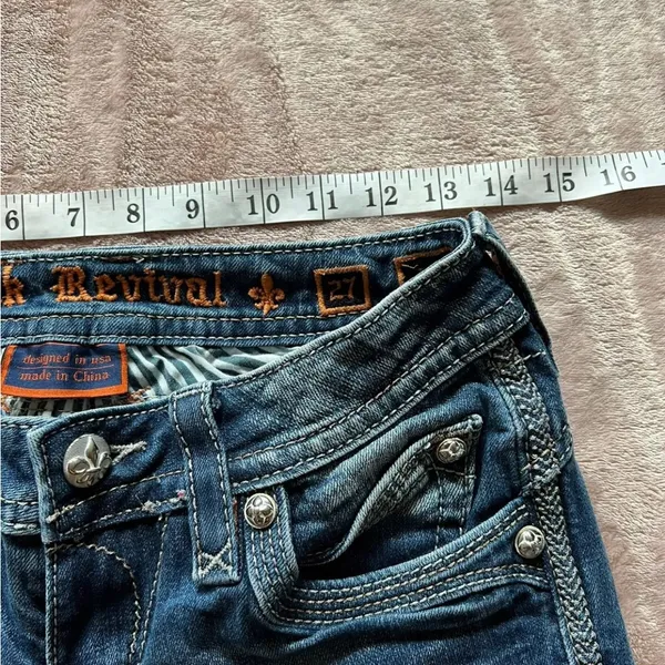ROCK REVIVAL Skinny Lillian Denim Jeans Blue‎ 26 - Image 8