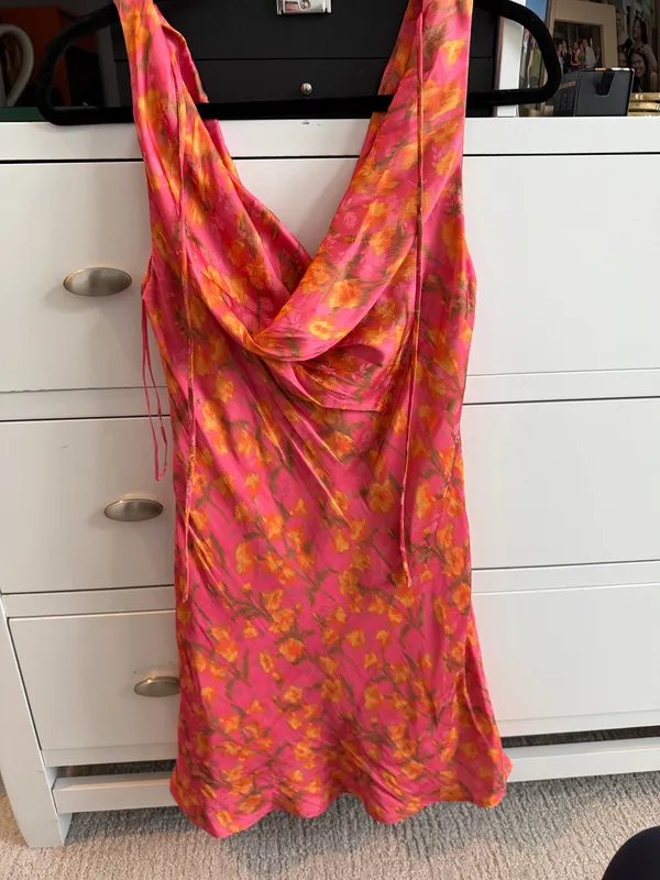 Floral mini dress Pink Size M - Image 5