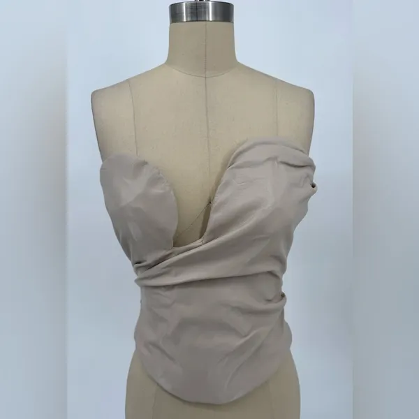 NWT House of CB 'Saffira' Fog Plunge Vegan Leather Corset Sz Small SOLD OUT $135 - Image 5