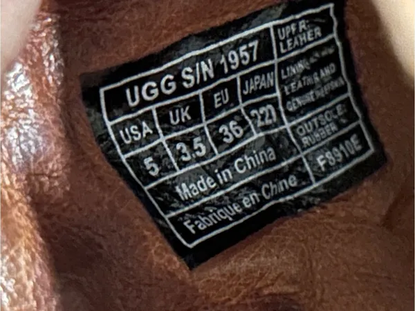 UGG Tan Woven Leather Clog Mules - Image 6