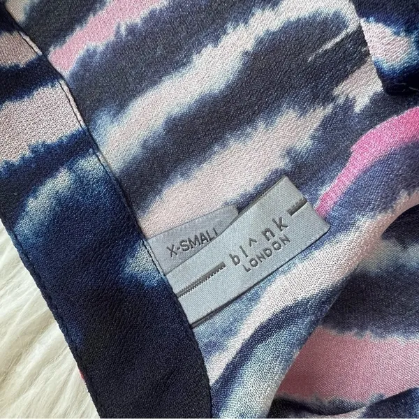 Anthropologie Bl^nk London Meridian Blue Drop Waist Long Sleeve Dress Women's XS - Image 8