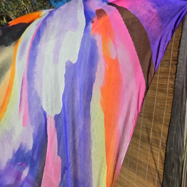 Multicolired Scarf 43x71" Pink - Image 3