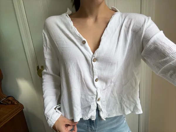 White Button Down Blouse - Image 2