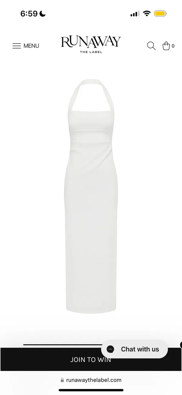 Runaway The Label Franca Halter Midi Dress - White - Image 5