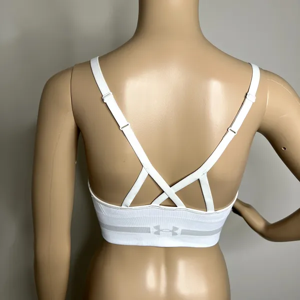 Under Armour White Criss Cross Back Sports Bra - Image 3