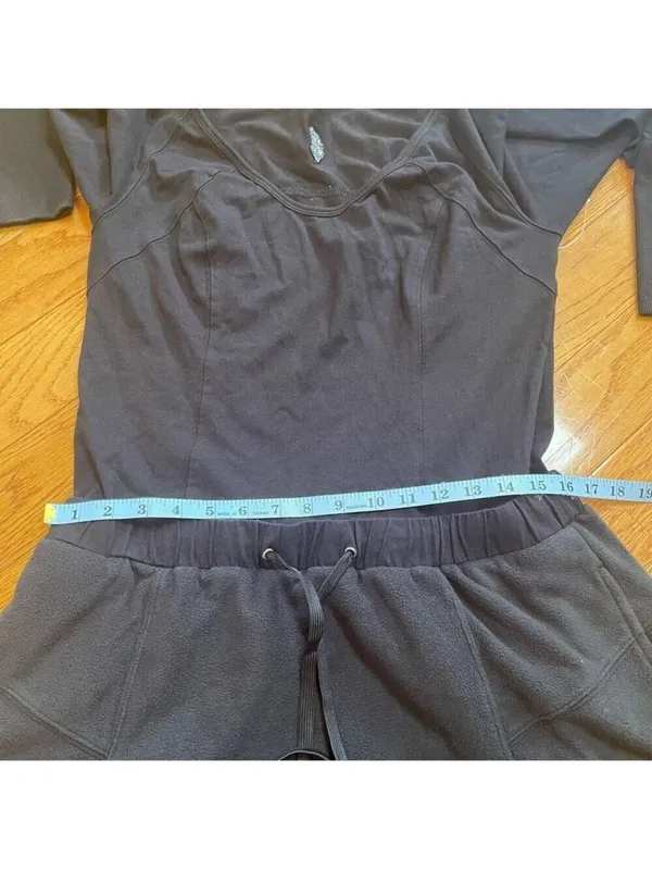 FP Movement by Free People Make It Count Onesie Jumpsuit Romper Size M Black - Image 5