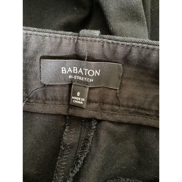 Babaton Pants Womens 0 Black Bi-Stretch Side Zip Dress Trousers Slim Aritzia - Image 4
