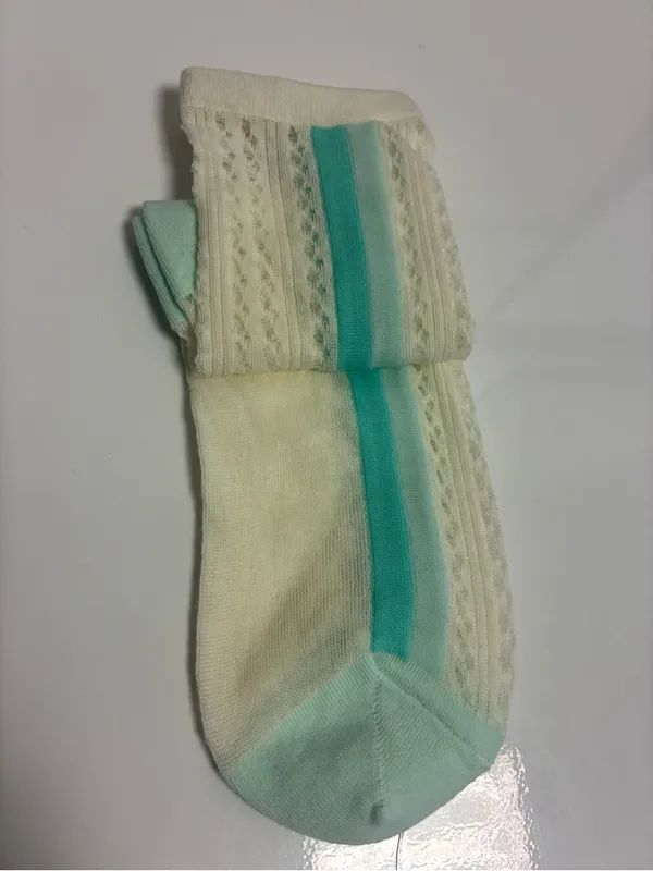 Anthropologie Delicate Pointelle Socks (Cream/Blue) NEW - Image 5