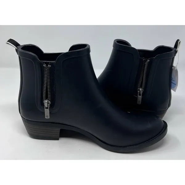 Lucky Brand Women's‎ LK Basel Black H2O Rubber Rain Bootie Size 9M - Image 8