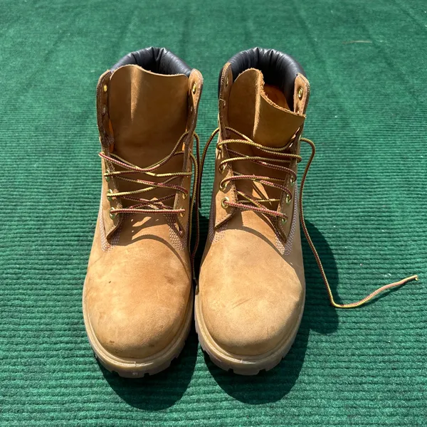 Timberland 6 Inch Premium Waterproof Boot 'Wheat' Nubuck Men’s Size 10 - Image 4