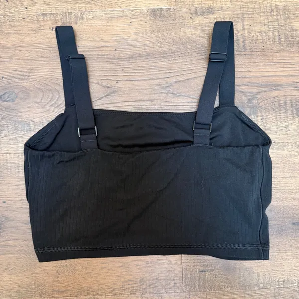 OFFLINE by Aerie Real Me Recharge Ribbed Sports Bra Black Small - Image 2