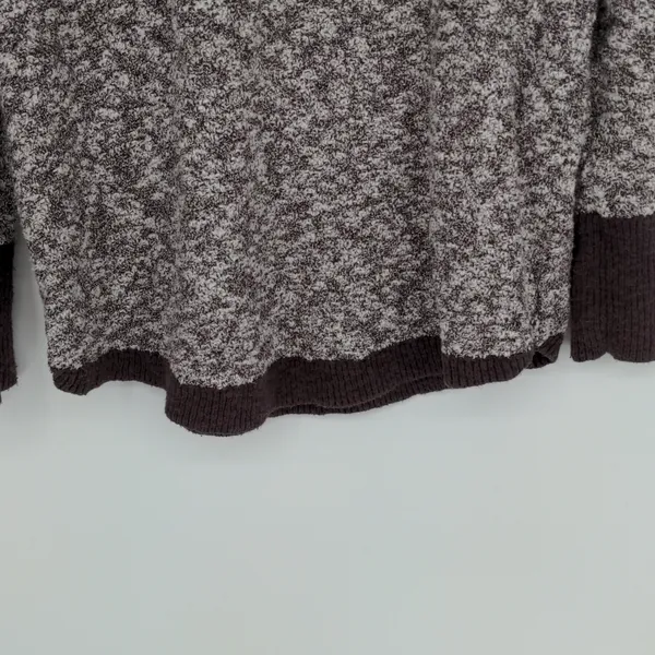 L.L. Bean Signature Cotton Linen Ragg Sweater Size Large Mock‎ Neck Marled - Image 13