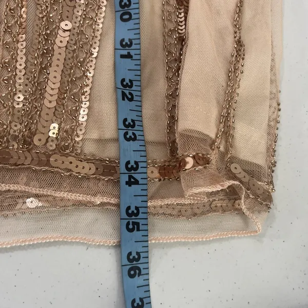 NWT Windsor Rose Gold Sequin Mesh Mini‎ Dress - Image 7