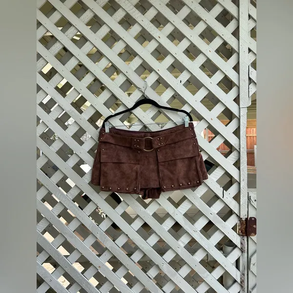 Free people Micro Mini Suede Cargo Skort - Image 5