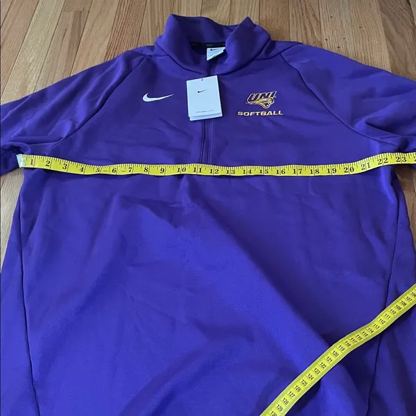 University of Northern Iowa Panthers Softball 1/4 Zip Womens Large Purple Nike - Image 5