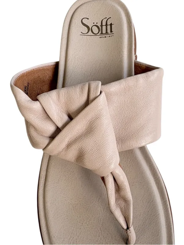 Like New Sofft Leather Essie Sandals Cream Size 9.5 - Image 2