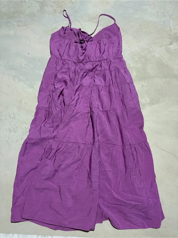 Abercrombie & fitch Purple Tiered Spaghetti Strap Dress XLP - Image 7