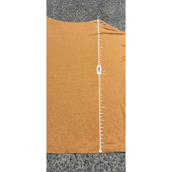 Eileen Fisher Womens Medium Orange Beaded Cowl Neck 100% Linen Boxy Top Blouse - Image 7