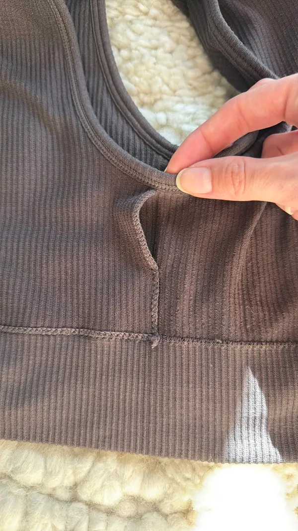 Skims Ribbed Brown No Bra Top - Image 5