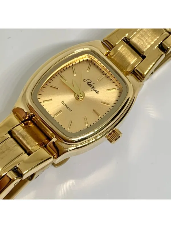 XIVIYA Women's gold tone women’s watch 22mm quartz analog up to 7.5” running - Image 2