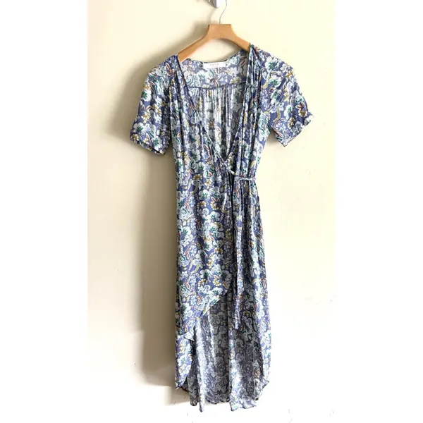 ASTR The Label Floral‎ Wrap Dress XS Hi-low True Wrap Short Sleeve Romantic - Image 2
