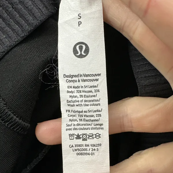 Lululemon Stretch Knit High Rise Pull On Pants Black Athleisure Women Small x 29 - Image 5