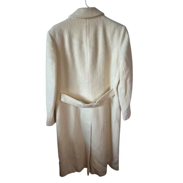 Pendleton Women's Long Wool Overcoat Beige Double-Breasted Size M Standa… - Image 2