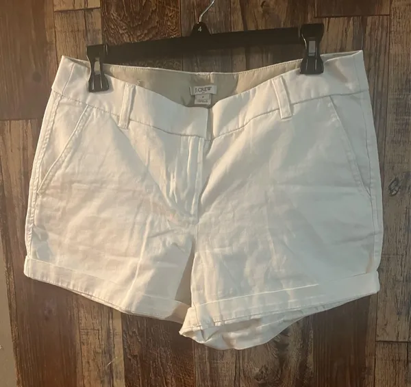 J. Crew Women's White Shorts size 6 Ca17 - Image 2