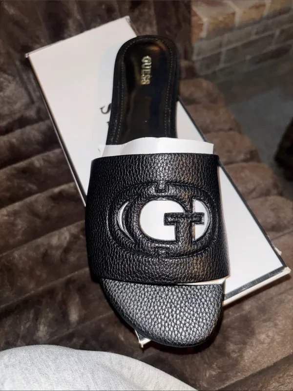 Guess women’s tashia cutout logo slide sandals - Image 2