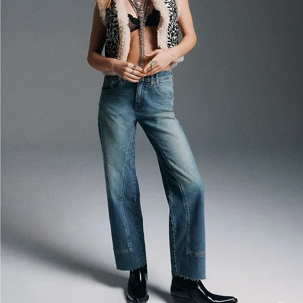 Free People We The Free Risk Taker Mid-Rise Jeans - Image 6