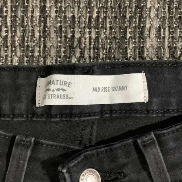 Levi's Mid Rise Skinny Jeans Black Size 6 - Image 3
