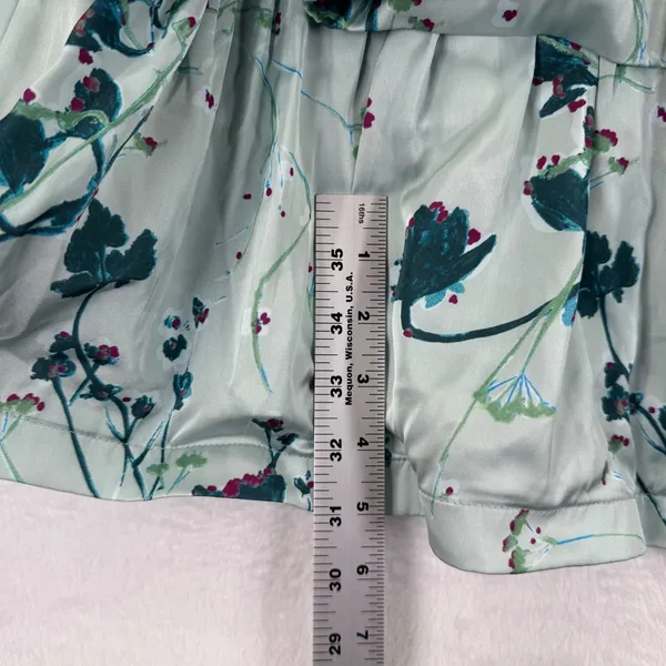 Tuckernuck Floral Tiered Dress Long Sleeve Womens XL Green Black‎ Trim READ - Image 5