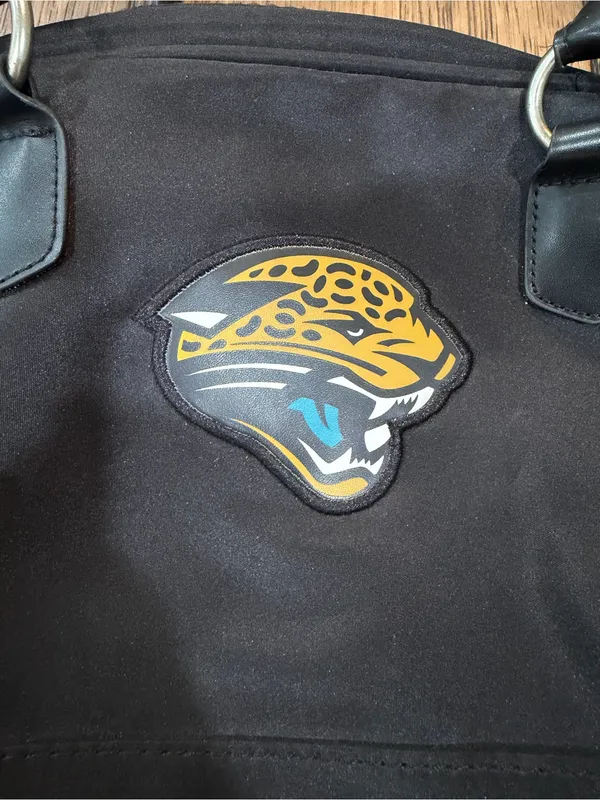 Black Women's Shoulder Bag with Jaguar Patch NFL - Image 2