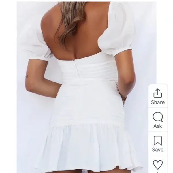 Hello Molly Mini Dress White - Image 3