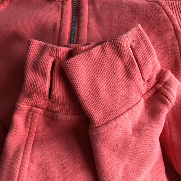 Lululemon Scuba Oversized Half-Zip Hoodie Raspberry Cream M/L 🍋 - Image 6