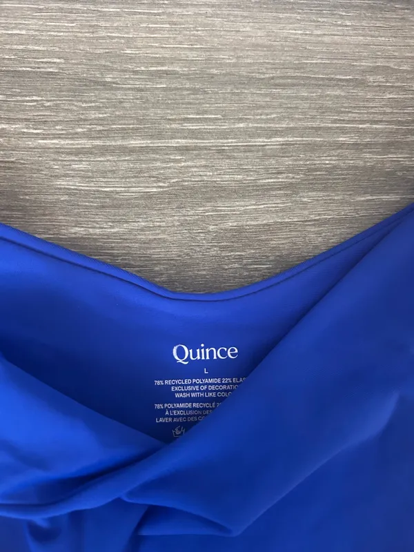 New Quince Italian Triangle Top & High-Leg Bikini Bottom Size Large - Image 3