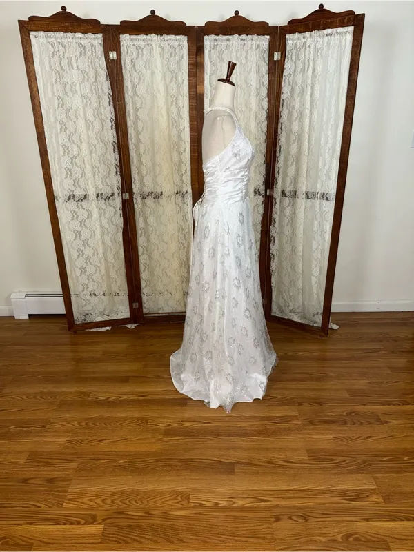 Gorgeous New Josh & Jazz White Halter Corset Prom/Wedding Gown - Image 5